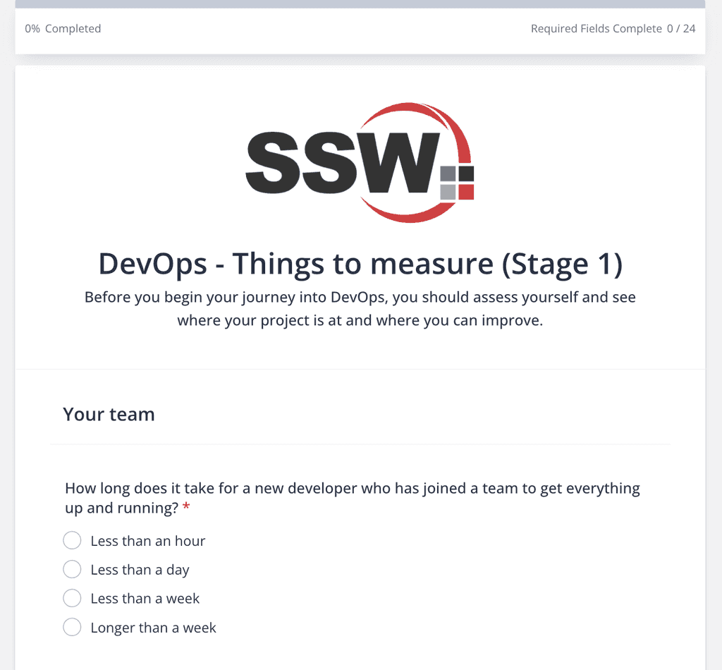 jotform things to measure