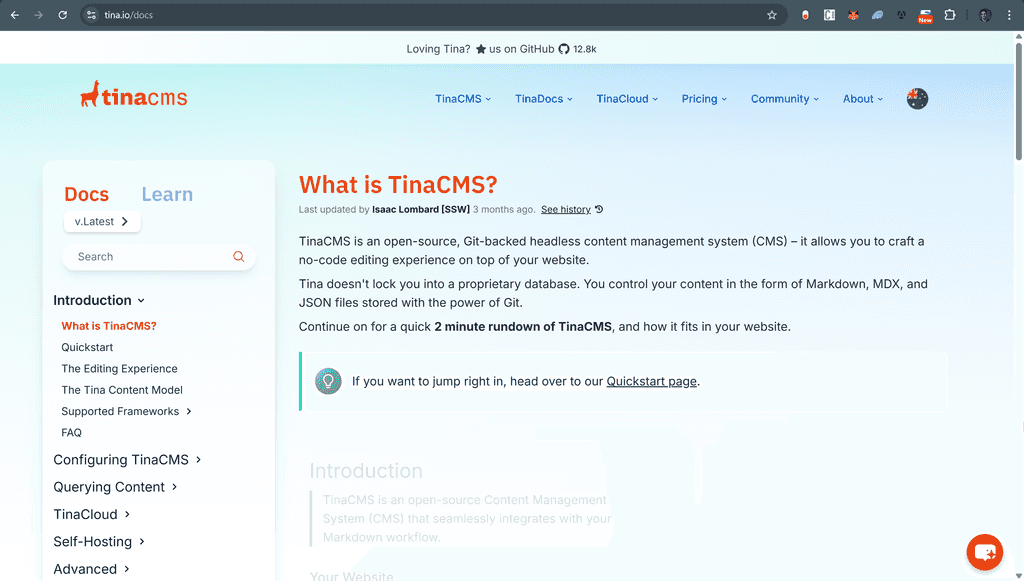 tina cms docs
