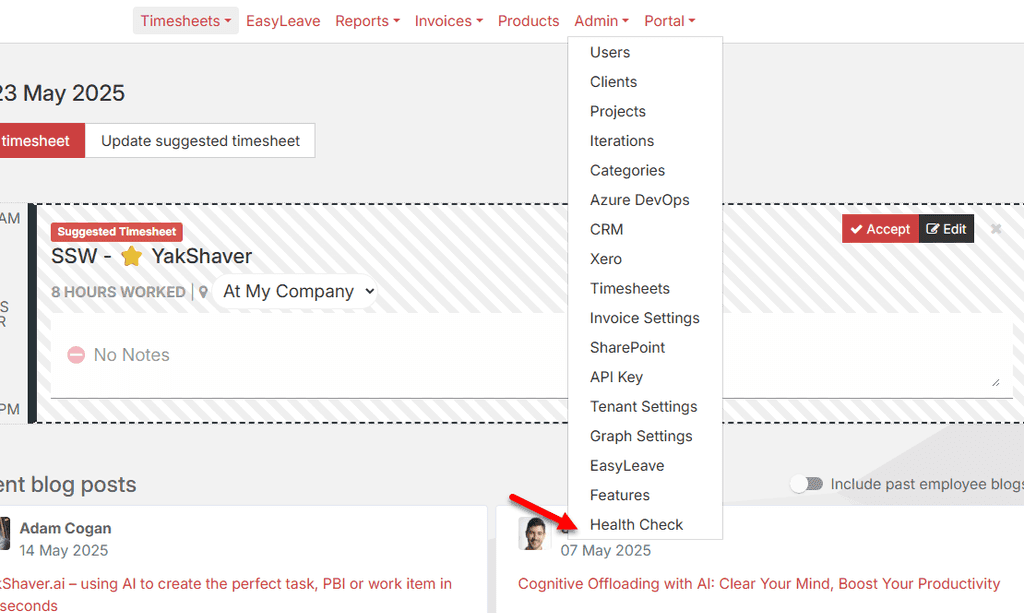 timepro health check